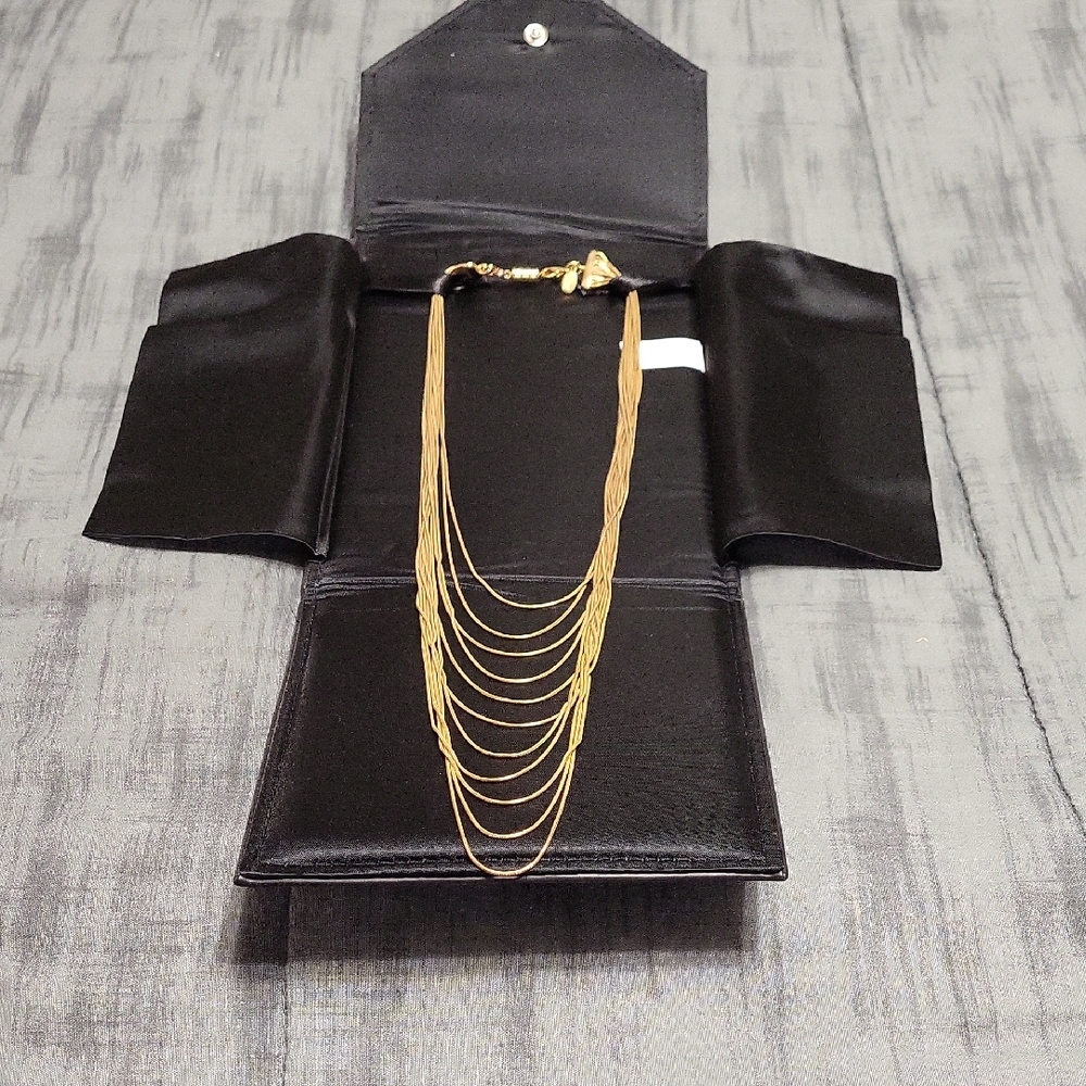 Elegant Gold Multi-Layer Necklace